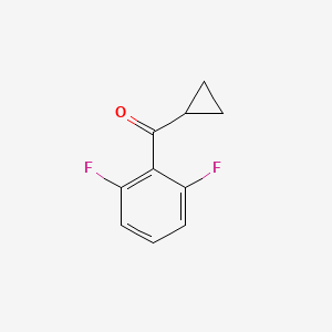molecular formula C10H8F2O B2437725 2,6-Difluorophenyl cyclopropyl ketone CAS No. 1343158-95-1