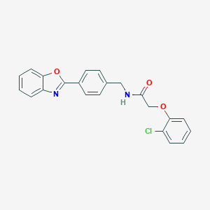 molecular formula C22H17ClN2O3 B243773 N-[4-(1,3-benzoxazol-2-yl)benzyl]-2-(2-chlorophenoxy)acetamide 