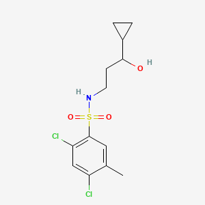 molecular formula C13H17Cl2NO3S B2437739 2,4-dichloro-N-(3-cyclopropyl-3-hydroxypropyl)-5-methylbenzenesulfonamide CAS No. 1396885-33-8