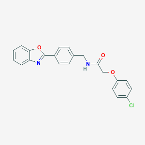 molecular formula C22H17ClN2O3 B243774 N-[4-(1,3-benzoxazol-2-yl)benzyl]-2-(4-chlorophenoxy)acetamide 