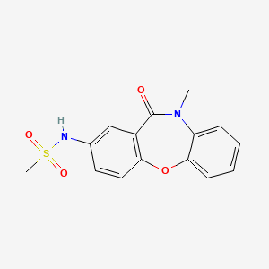 molecular formula C15H14N2O4S B2437741 N-(10-甲基-11-氧代-10,11-二氢二苯并[b,f][1,4]恶杂环辛-2-基)甲磺酰胺 CAS No. 922135-98-6