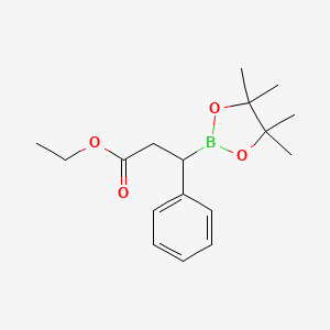 molecular formula C17H25BO4 B2437743 beta-Phenyl-4,4,5,5-tetramethyl-1,3,2-dioxaborolane-2-propionic acid ethyl ester CAS No. 914810-55-2