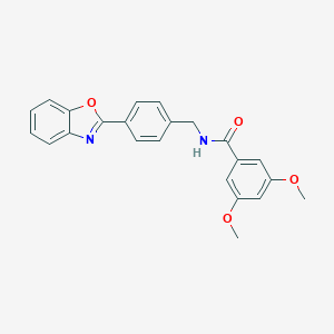 molecular formula C23H20N2O4 B243775 N-[4-(1,3-benzoxazol-2-yl)benzyl]-3,5-dimethoxybenzamide 