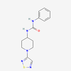 molecular formula C14H17N5OS B2437755 1-Phenyl-3-[1-(1,2,5-thiadiazol-3-yl)piperidin-4-yl]urea CAS No. 2309571-06-8