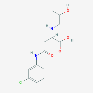 molecular formula C13H17ClN2O4 B2437761 4-(3-Chloroanilino)-2-(2-hydroxypropylamino)-4-oxobutanoic acid CAS No. 1026687-30-8
