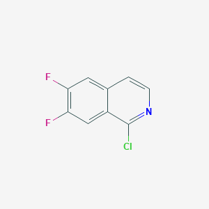 molecular formula C9H4ClF2N B2437764 1-氯-6,7-二氟异喹啉 CAS No. 1602501-66-5