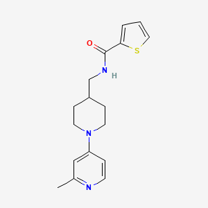 molecular formula C17H21N3OS B2437768 N-((1-(2-methylpyridin-4-yl)piperidin-4-yl)methyl)thiophene-2-carboxamide CAS No. 2034381-69-4