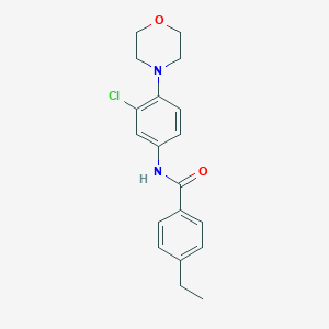 molecular formula C19H21ClN2O2 B243777 N-[3-chloro-4-(morpholin-4-yl)phenyl]-4-ethylbenzamide 