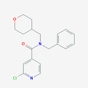 N-benzyl-2-chloro-N-[(oxan-4-yl)methyl]pyridine-4-carboxamide