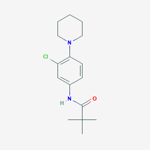 molecular formula C16H23ClN2O B243778 N-[3-chloro-4-(1-piperidinyl)phenyl]-2,2-dimethylpropanamide 