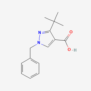 molecular formula C15H18N2O2 B2437780 1-Benzyl-3-tert-butylpyrazole-4-carboxylic acid CAS No. 1152934-08-1