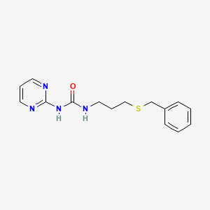 molecular formula C15H18N4OS B2437785 1-(3-(Benzylthio)propyl)-3-(pyrimidin-2-yl)urea CAS No. 900009-04-3