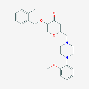 molecular formula C25H28N2O4 B2437787 2-[[4-(2-甲氧基苯基)哌嗪-1-基]甲基]-5-[(2-甲基苯基)甲氧基]吡喃-4-酮 CAS No. 898441-86-6