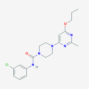 molecular formula C19H24ClN5O2 B2437788 N-(3-chlorophenyl)-4-(2-methyl-6-propoxypyrimidin-4-yl)piperazine-1-carboxamide CAS No. 946372-63-0