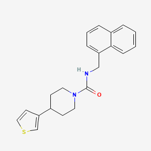 molecular formula C21H22N2OS B2437791 N-(萘-1-基甲基)-4-(噻吩-3-基)哌啶-1-甲酰胺 CAS No. 1421531-21-6