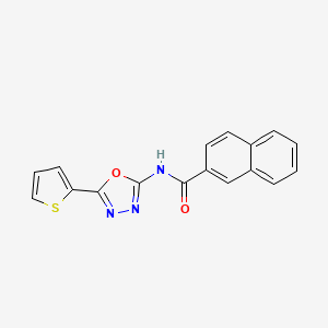 N-(5-(thiophen-2-yl)-1,3,4-oxadiazol-2-yl)-2-naphthamide