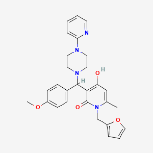 1-(furan-2-ylmethyl)-4-hydroxy-3-((4-methoxyphenyl)(4-(pyridin-2-yl)piperazin-1-yl)methyl)-6-methylpyridin-2(1H)-one