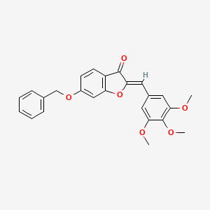 molecular formula C25H22O6 B2437822 (Z)-6-(benzyloxy)-2-(3,4,5-trimethoxybenzylidene)benzofuran-3(2H)-one CAS No. 859139-58-5