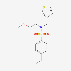 molecular formula C16H21NO3S2 B2437829 4-ethyl-N-(2-methoxyethyl)-N-(thiophen-3-ylmethyl)benzenesulfonamide CAS No. 1234924-23-2