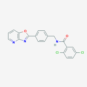 molecular formula C20H13Cl2N3O2 B243783 2,5-dichloro-N-(4-[1,3]oxazolo[4,5-b]pyridin-2-ylbenzyl)benzamide 