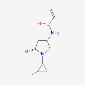 molecular formula C11H16N2O2 B2437836 N-[1-(2-Methylcyclopropyl)-5-oxopyrrolidin-3-yl]prop-2-enamide CAS No. 2224202-94-0