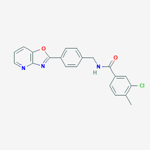 molecular formula C21H16ClN3O2 B243785 3-chloro-4-methyl-N-(4-[1,3]oxazolo[4,5-b]pyridin-2-ylbenzyl)benzamide 