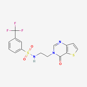 N-(2-(4-oxothieno[3,2-d]pyrimidin-3(4H)-yl)ethyl)-3-(trifluoromethyl)benzenesulfonamide