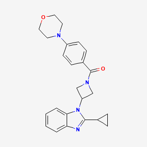 [3-(2-Cyclopropylbenzimidazol-1-yl)azetidin-1-yl]-(4-morpholin-4-ylphenyl)methanone