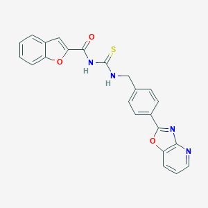 molecular formula C23H16N4O3S B243787 N-(1-benzofuran-2-ylcarbonyl)-N'-(4-[1,3]oxazolo[4,5-b]pyridin-2-ylbenzyl)thiourea 