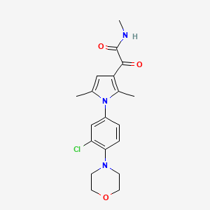 molecular formula C19H22ClN3O3 B2437873 2-[1-(3-chloro-4-morpholinophenyl)-2,5-dimethyl-1H-pyrrol-3-yl]-N-methyl-2-oxoacetamide CAS No. 860610-29-3