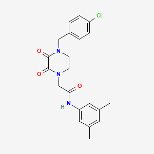 2-[4-[(4-chlorophenyl)methyl]-2,3-dioxopyrazin-1-yl]-N-(3,5-dimethylphenyl)acetamide