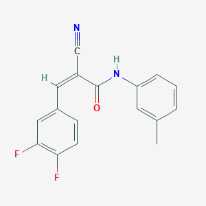 (Z)-2-cyano-3-(3,4-difluorophenyl)-N-(3-methylphenyl)prop-2-enamide