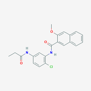 molecular formula C21H19ClN2O3 B243788 N-[2-chloro-5-(propionylamino)phenyl]-3-methoxy-2-naphthamide 