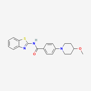 molecular formula C20H21N3O2S B2437882 N-(benzo[d]thiazol-2-yl)-4-(4-methoxypiperidin-1-yl)benzamide CAS No. 2034305-88-7