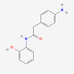 molecular formula C14H14N2O2 B2437883 2-(4-aminophenyl)-N-(2-hydroxyphenyl)acetamide CAS No. 1834349-31-3