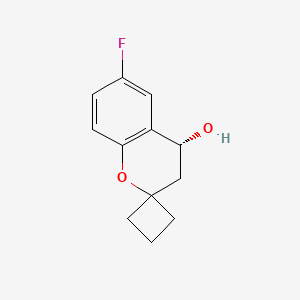 molecular formula C12H13FO2 B2437888 (R)-6-氟螺[色满-2,1'-环丁烷]-4-醇 CAS No. 1604253-26-0