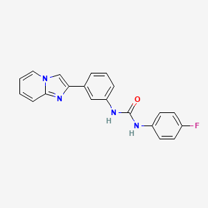 molecular formula C20H15FN4O B2437891 1-(4-Fluorophenyl)-3-(3-(imidazo[1,2-a]pyridin-2-yl)phenyl)urea CAS No. 1226440-50-1