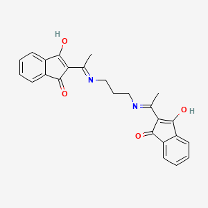 2-{1-[(3-{[1-(1,3-dioxo-2,3-dihydro-1H-inden-2-ylidene)ethyl]amino}propyl)amino]ethylidene}-2,3-dihydro-1H-indene-1,3-dione