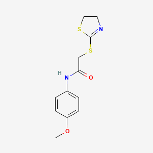 2-(4,5-dihydro-1,3-thiazol-2-ylsulfanyl)-N-(4-methoxyphenyl)acetamide