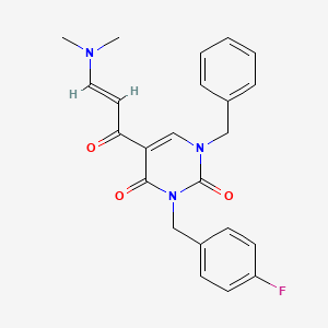 1-benzyl-5-[3-(dimethylamino)acryloyl]-3-(4-fluorobenzyl)-2,4(1H,3H)-pyrimidinedione