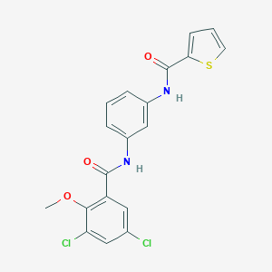 molecular formula C19H14Cl2N2O3S B243791 N-{3-[(3,5-dichloro-2-methoxybenzoyl)amino]phenyl}-2-thiophenecarboxamide 