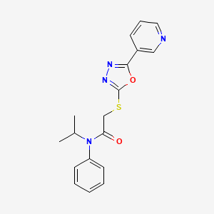 N-phenyl-N-(propan-2-yl)-2-{[5-(pyridin-3-yl)-1,3,4-oxadiazol-2-yl]sulfanyl}acetamide