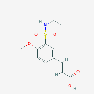 molecular formula C13H17NO5S B2437915 3-{4-甲氧基-3-[(丙-2-基)磺酰基]苯基}丙-2-烯酸 CAS No. 786728-87-8