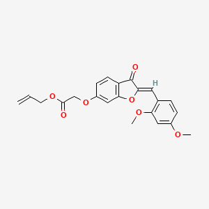molecular formula C22H20O7 B2437916 (Z)-allyl 2-((2-(2,4-dimethoxybenzylidene)-3-oxo-2,3-dihydrobenzofuran-6-yl)oxy)acetate CAS No. 858768-12-4
