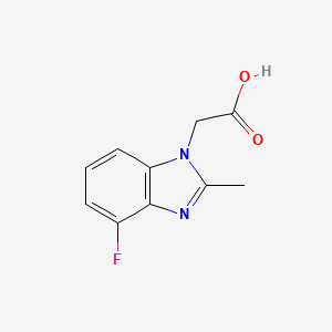 molecular formula C10H9FN2O2 B2437918 2-(4-氟-2-甲基-1H-苯并[d]咪唑-1-基)乙酸 CAS No. 1784835-70-6