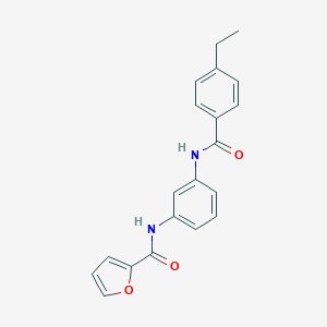 molecular formula C20H18N2O3 B243792 N-{3-[(4-ethylbenzoyl)amino]phenyl}-2-furamide 