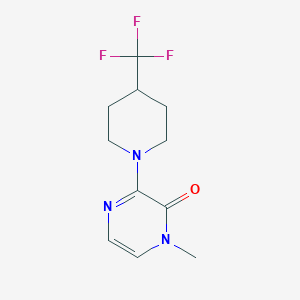 molecular formula C11H14F3N3O B2437926 1-メチル-3-[4-(トリフルオロメチル)ピペリジン-1-イル]-1,2-ジヒドロピラジン-2-オン CAS No. 2097859-65-7