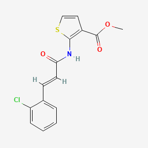 molecular formula C15H12ClNO3S B2437930 (E)-2-(3-(2-chlorophényl)acrylamido)thiophène-3-carboxylate de méthyle CAS No. 1006003-19-5