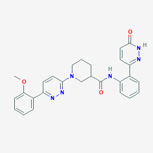 molecular formula C27H26N6O3 B2437931 1-(6-(2-甲氧基苯基)吡哒嗪-3-基)-N-(2-(6-氧代-1,6-二氢吡哒嗪-3-基)苯基)哌啶-3-甲酰胺 CAS No. 1428372-37-5