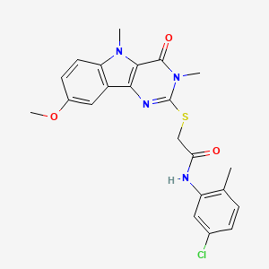 N-(5-chloro-2-methylphenyl)-2-((8-methoxy-3,5-dimethyl-4-oxo-4,5-dihydro-3H-pyrimido[5,4-b]indol-2-yl)thio)acetamide